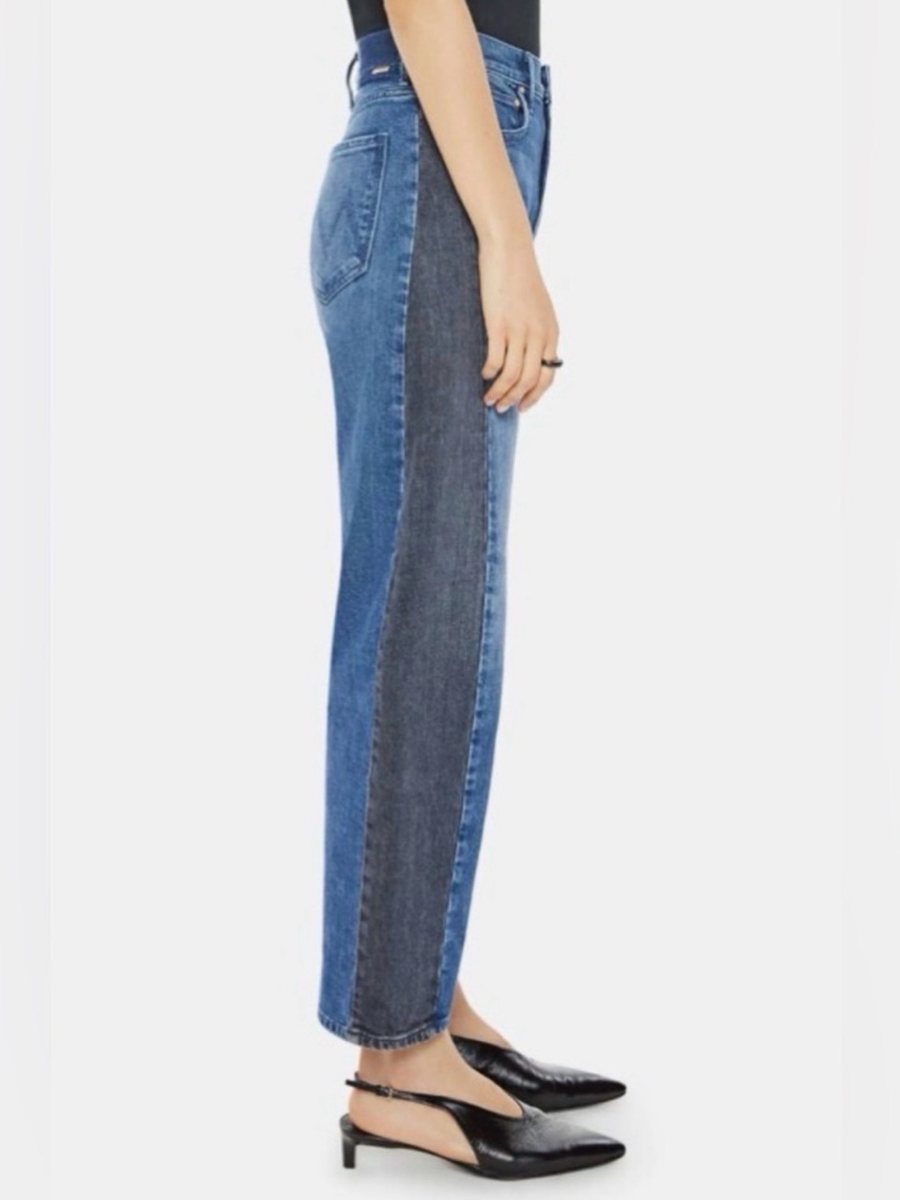 MOTHER SUPERIOR Jeans Half-Pipe Flood Black and Blue Size 28 - Picture 16 of 16
